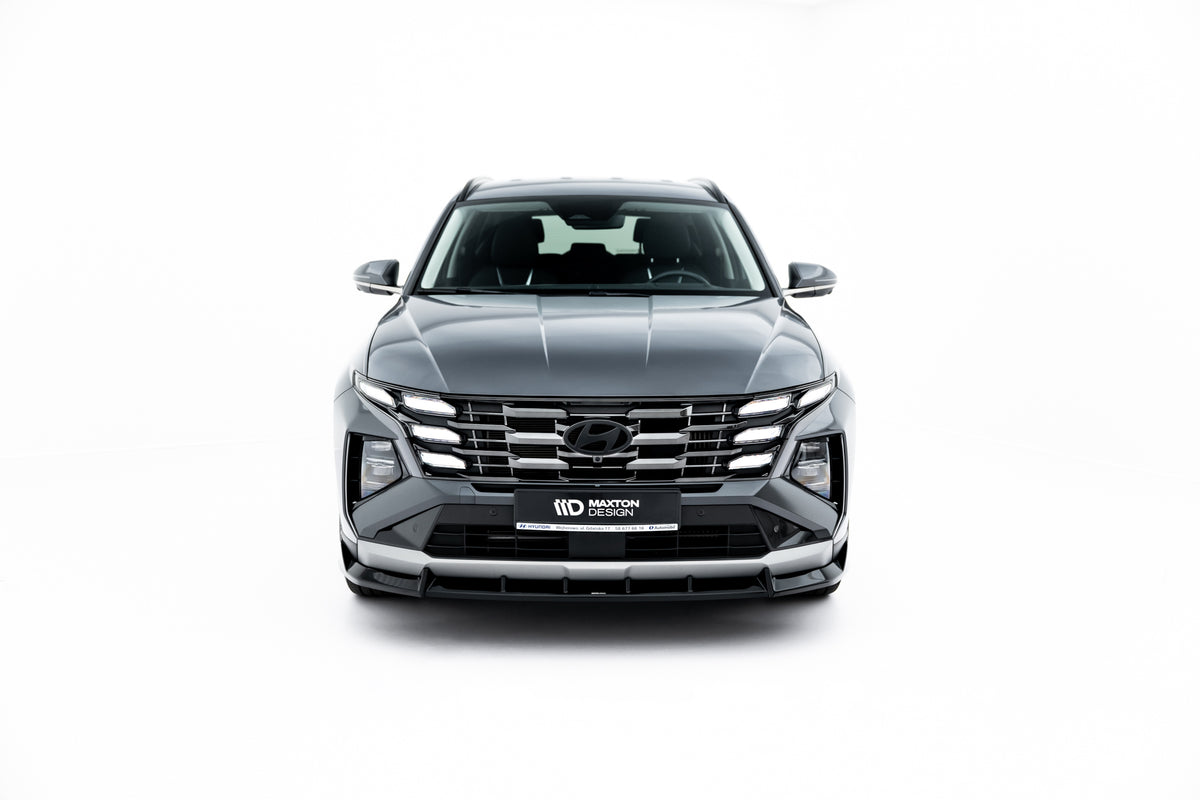 Frontparti på Hyundai Tucson Mk4 Facelift med frontsplitter i ABS