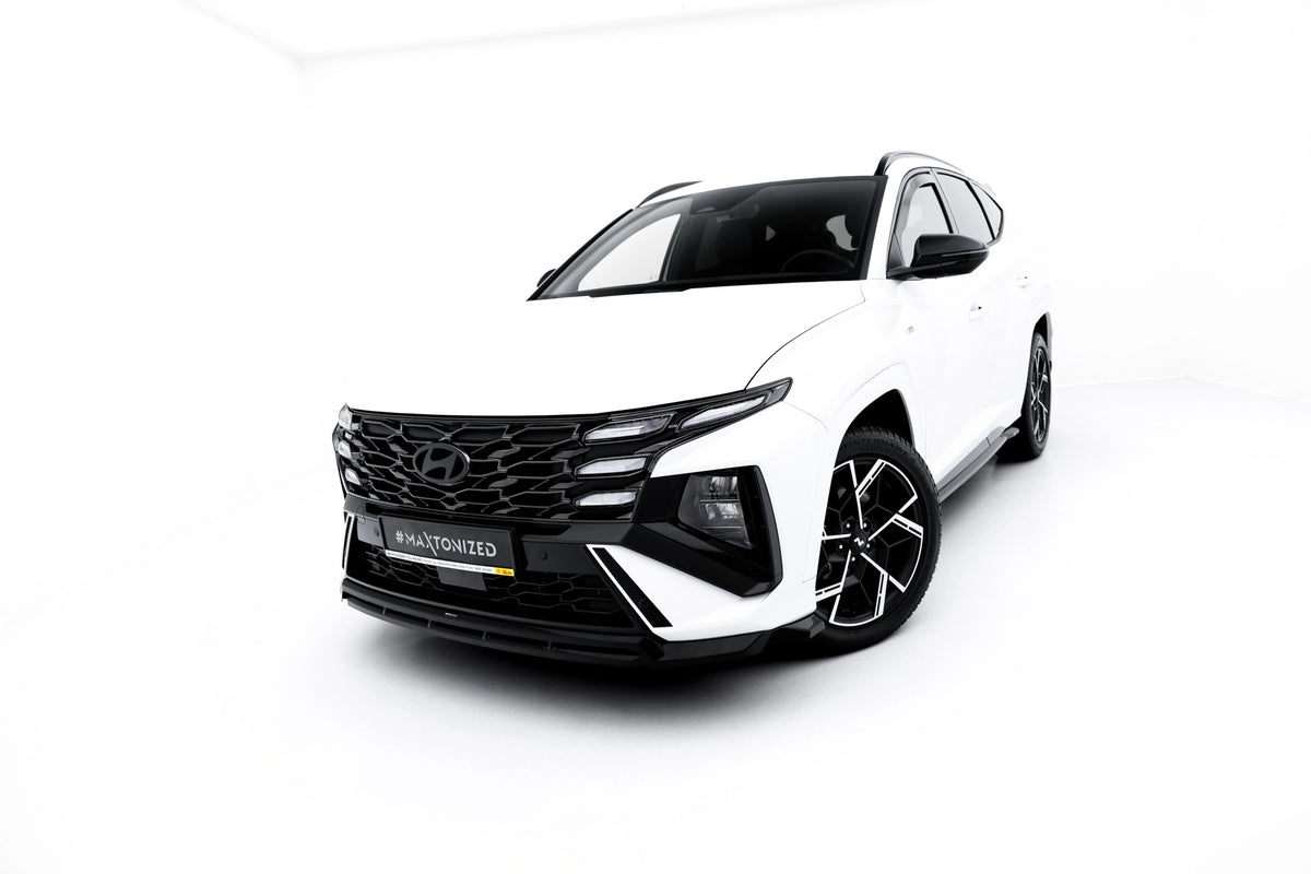 Frontsplitter fra splittersettet montert på Hyundai Tucson N-Line Mk4 Facelift
