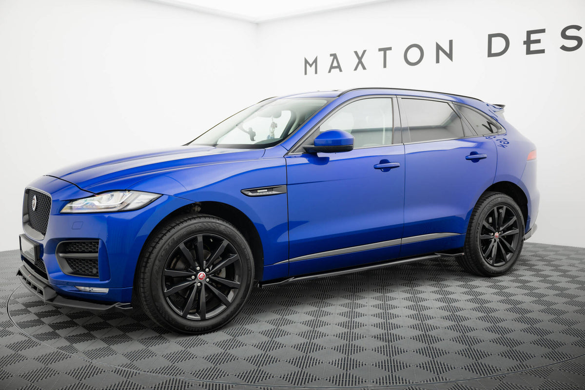 Splittersett for Jaguar F-Pace R-Sport MK1 vist forfra med front splitter montert
