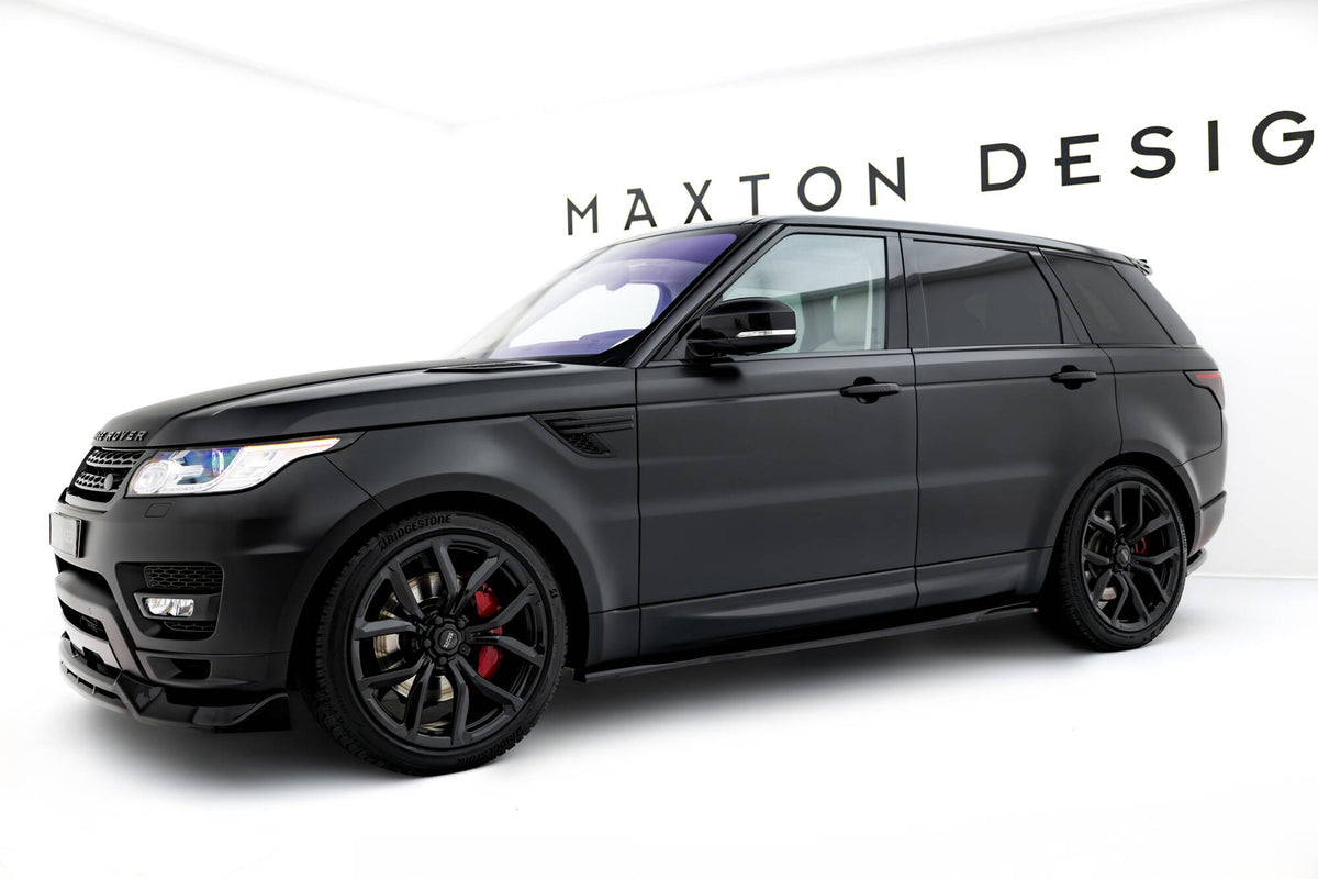Splittersett til Range Rover Sport MK2 med front splitter montert, sett forfra