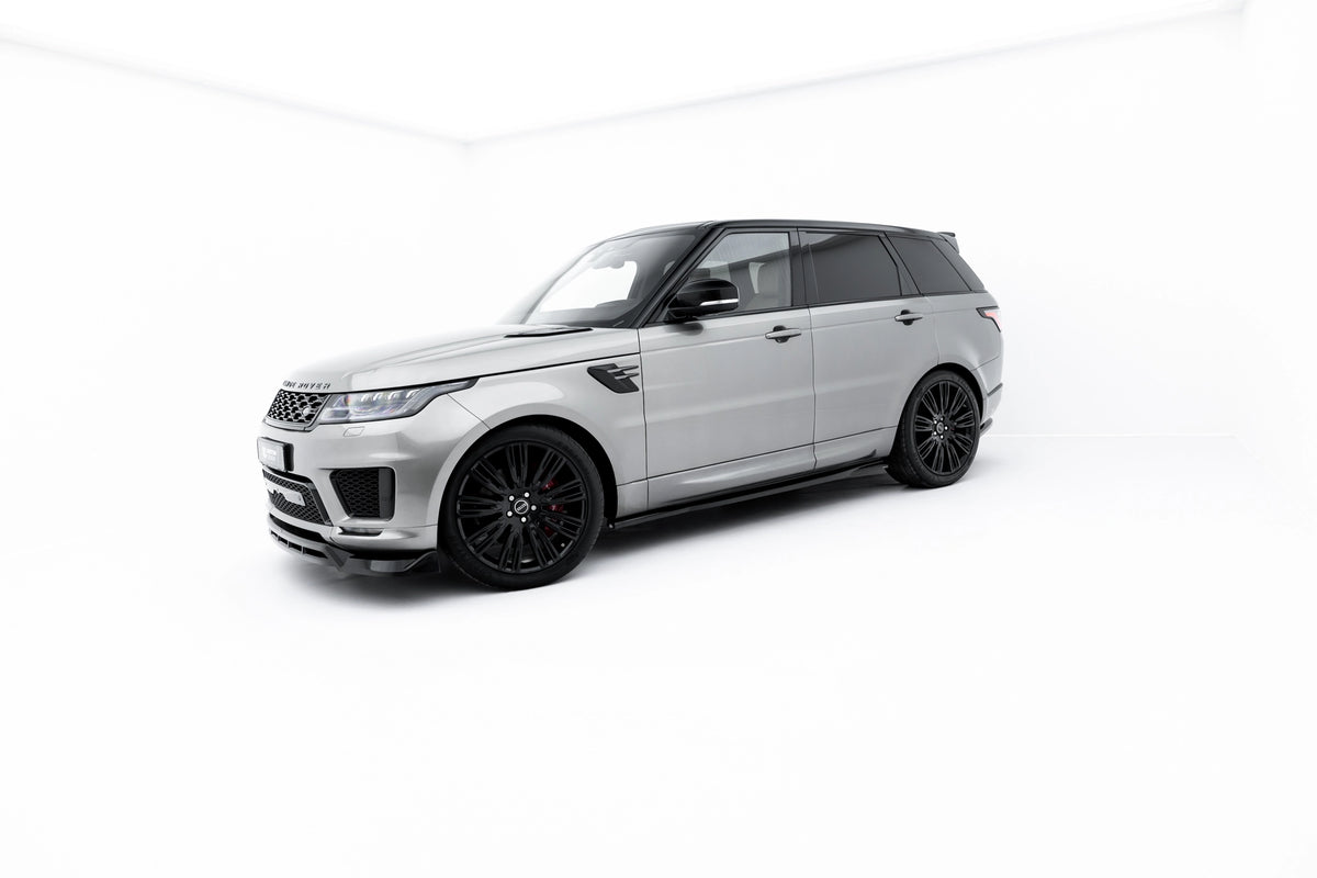 Splittersett i blank sort ABS til Range Rover Sport Mk2 Facelift montert på bil
