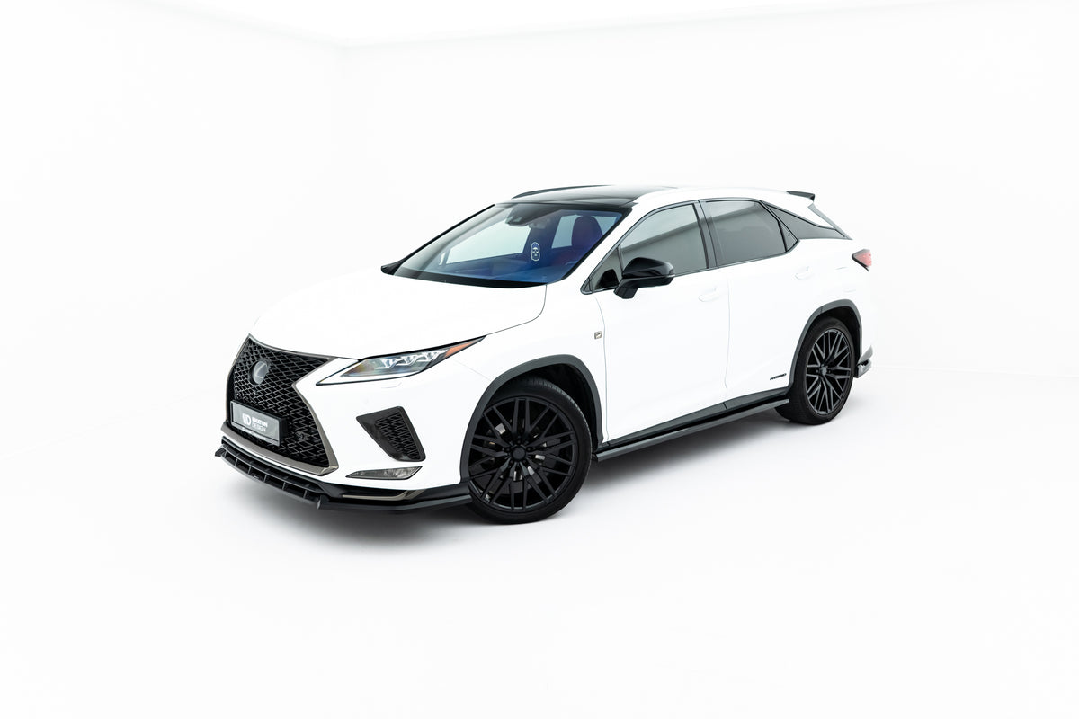 Splittersett i blank sort ABS til Lexus RX F-Sport Mk4 Facelift