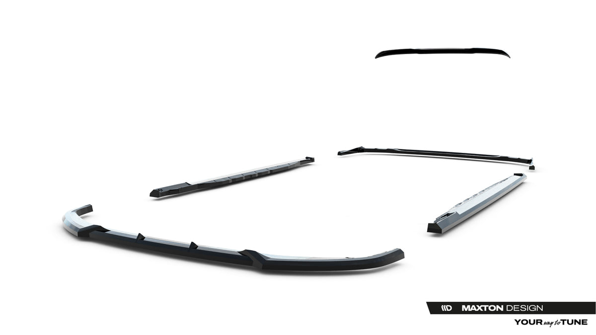 Sideskjørt diffusor til Mazda CX-60 Mk1 i nærbilde, strukturert sort overflate