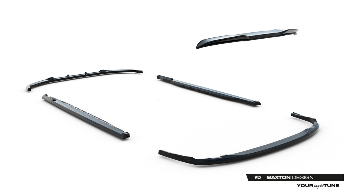 Maxton Design splittersett for Mazda CX-60 Mk1, alle deler lagt ut med festemateriell