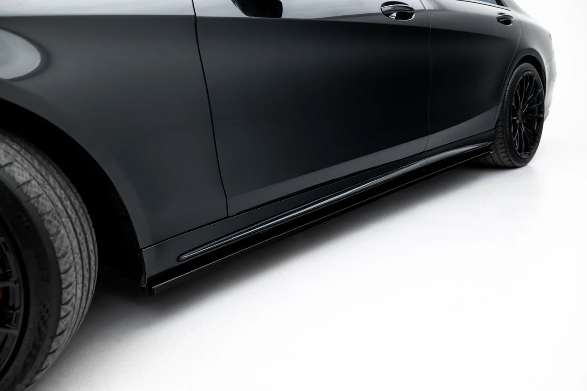 Komplett Maxton splittersett montert på Mercedes S AMG-Line W222