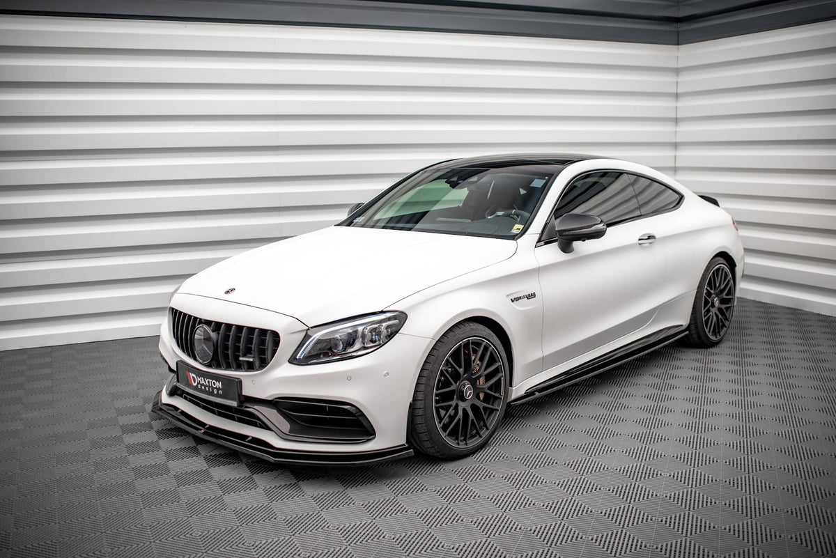 Splittersett til Mercedes C 63 AMG Coupé C205 Facelift montert, sett forfra
