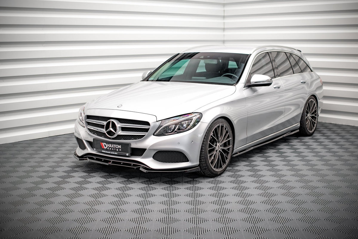 Splittersett for Mercedes C W205 montert på bil sett forfra