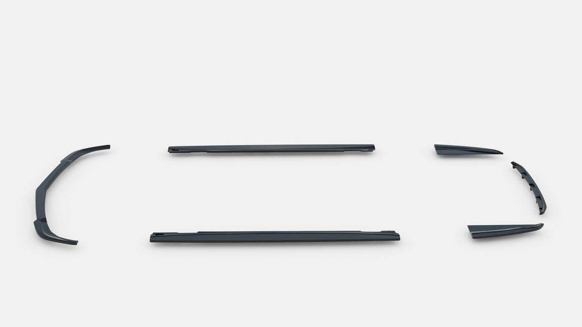 Bakre splitter med vertikale stenger for Mercedes CLS AMG-Line sett bakfra