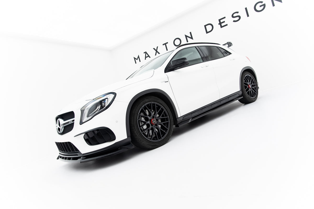 Splittersett fra Maxton Design til Mercedes GLA 45 AMG X156 Facelift, alle fire deler flatlagt
