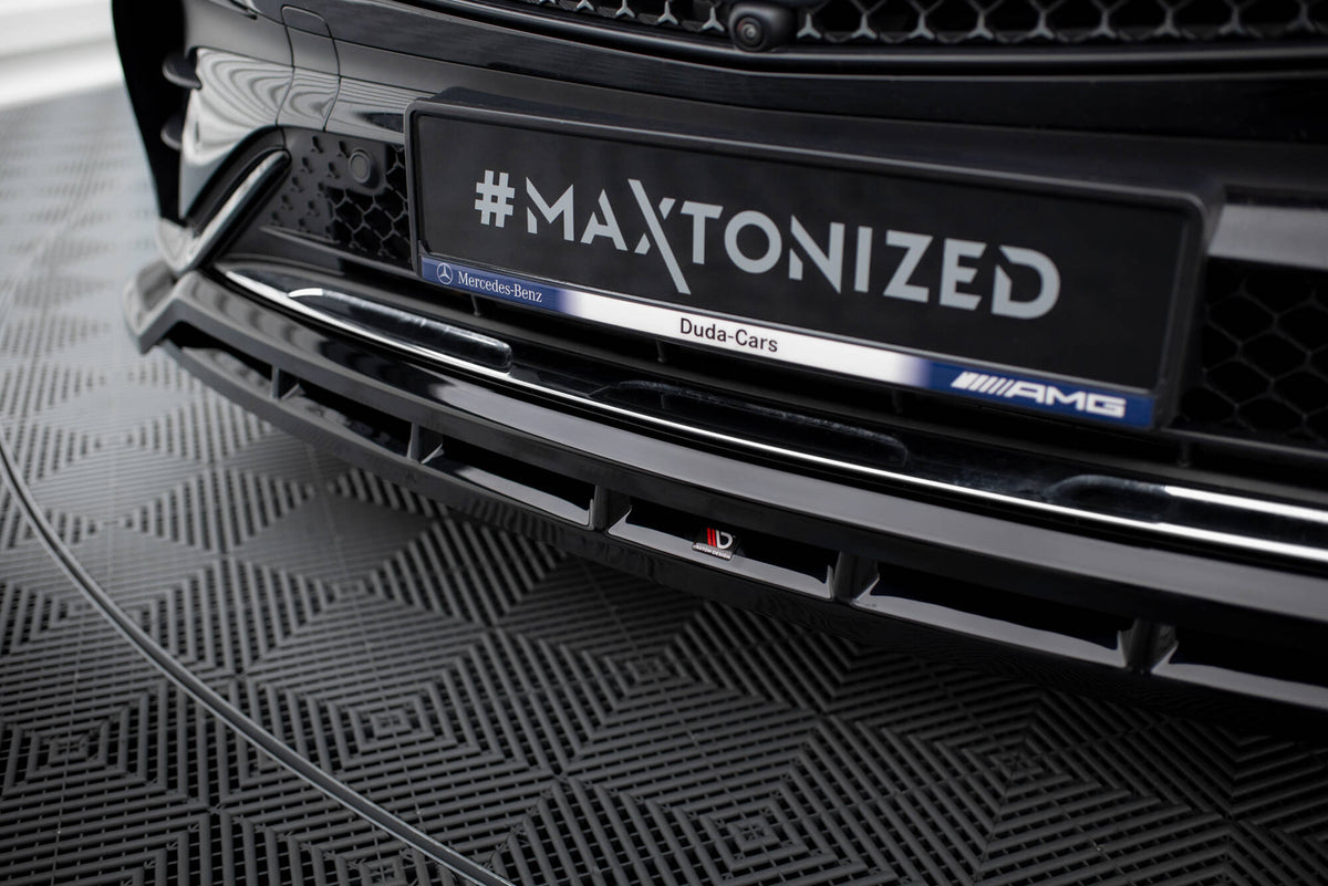 Nærvisning sideskjørt diffusor Mercedes GLC Coupe AMG-Line C254 – Maxton Design gloss svart