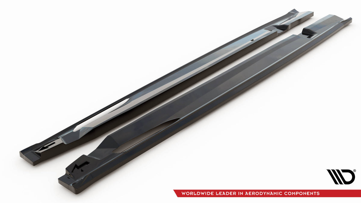 Komplett splittersett for Mercedes AMG GT 63S Coupe med alle tre deler vist samlet