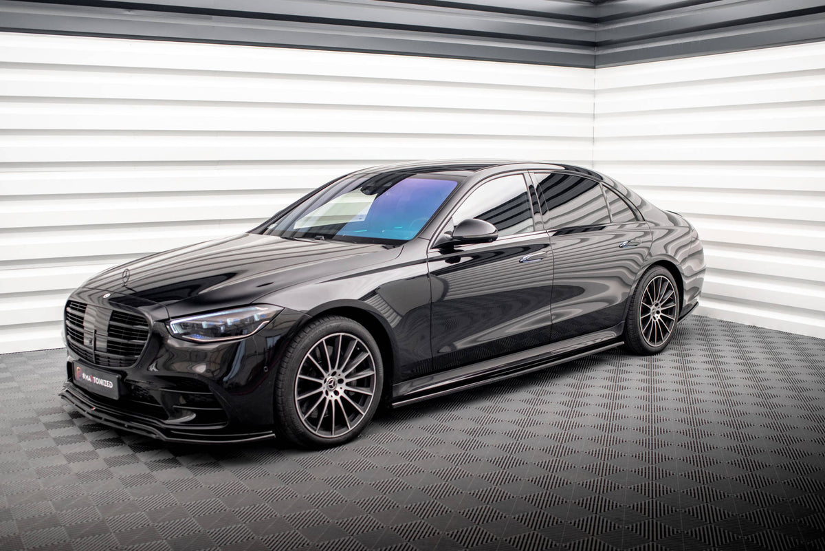 Splittersett for Mercedes S-Klasse W223 AMG-Line i sort ABS-plast – Maxton Design