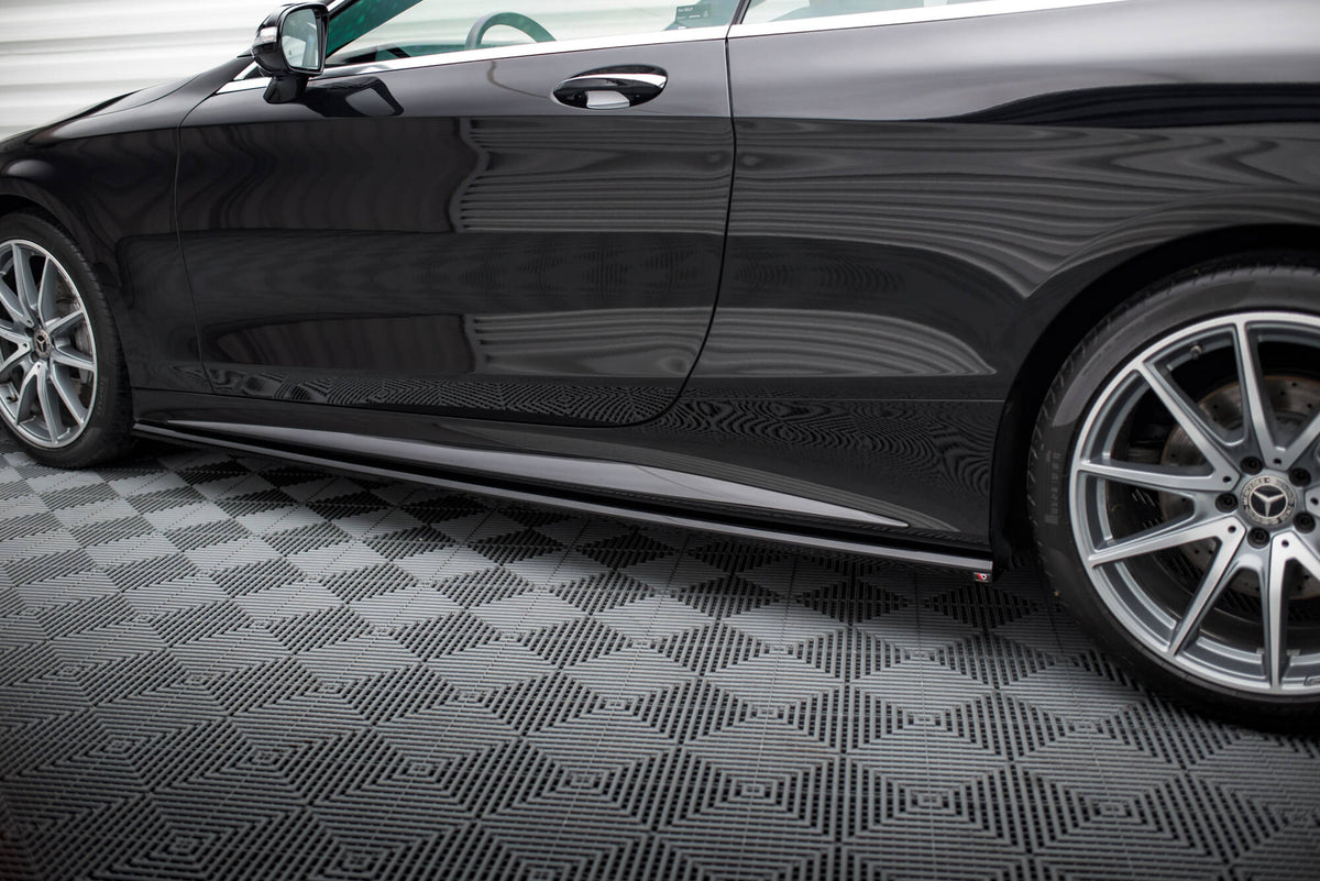 Frontleppe fra Maxton splittersett montert på Mercedes S Coupe C217