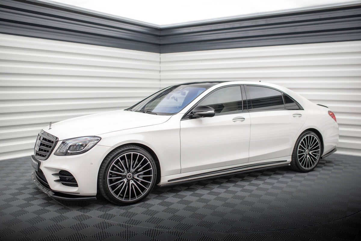 Splittersett for Mercedes S Long W222 Facelift AMG-Line, alle tre deler vist ovenfra