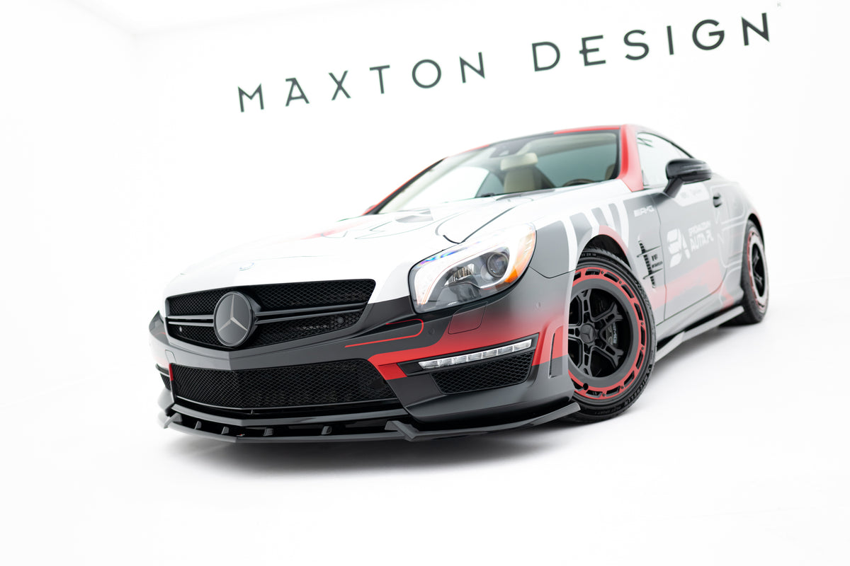 Maxton Design bakre splitter med vertikale stenger, glossy sort, Mercedes R231