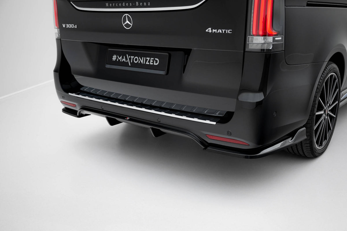 Sideskjørt diffusor i svart ABS-plast for Mercedes V-Class Long i nærbilde