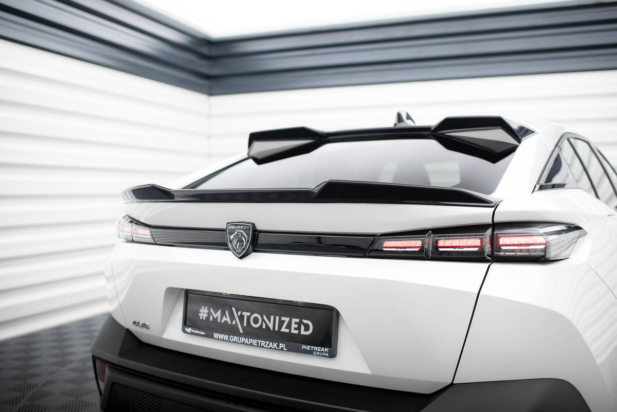 Baksplitter med vertikale stenger til Peugeot 408 MK1, detaljbilde bakfra