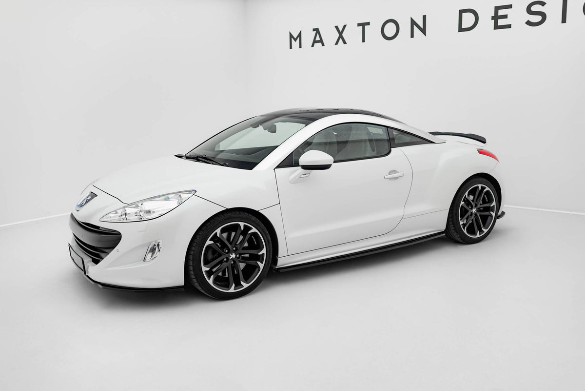 Splittersett for Peugeot RCZ MK1 med alle fire komponenter lagt ut samlet