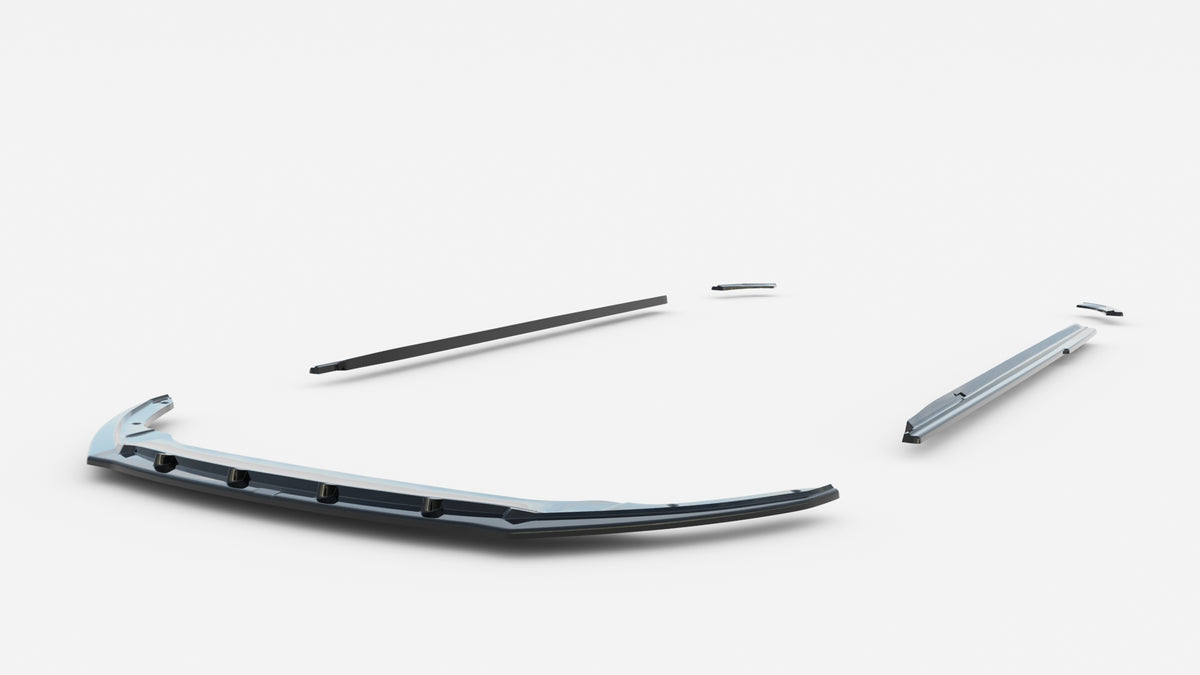 Bakre side splittere og spoiler cap til Skoda Rapid Spaceback, sett bakfra
