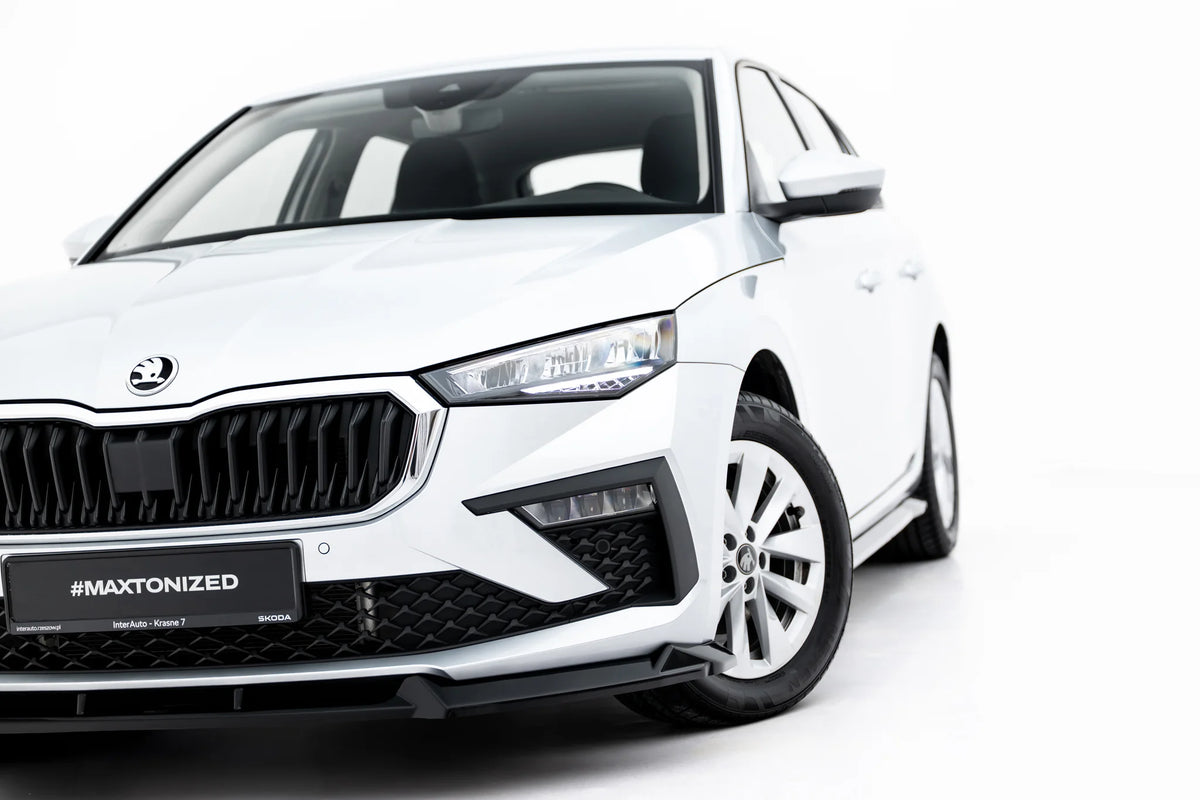 Sideskjørt diffusers til Skoda Scala Mk1 Facelift i blank sort finish
