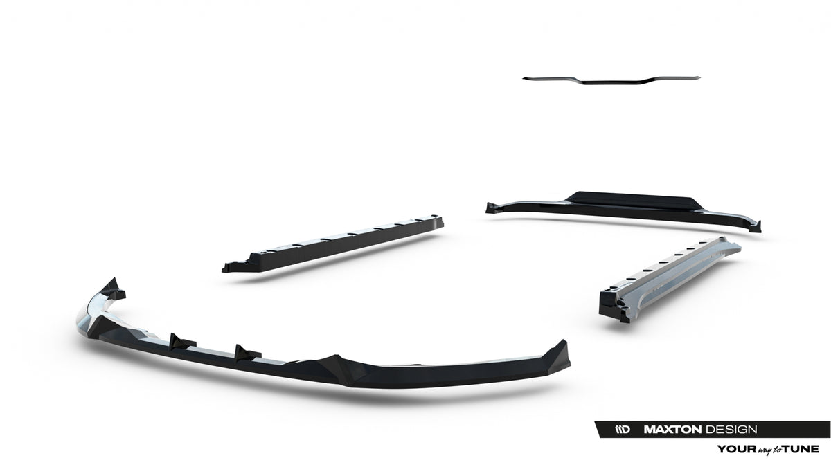 Toyota C-HR MK2 frontparti med Maxton Design splitter som gir aggressivt sportslig uttrykk
