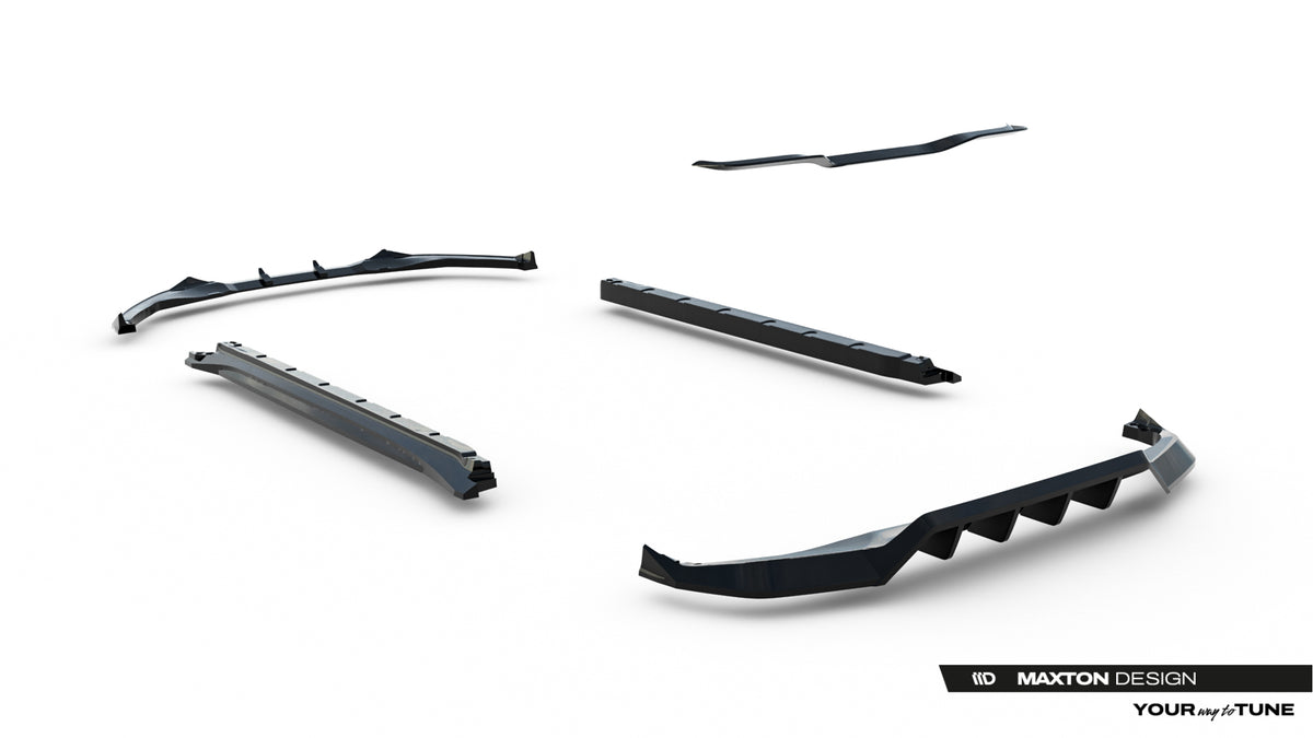 Nærbilde av kantfinish og passform på Maxton Design sideskjørt til Toyota C-HR MK2