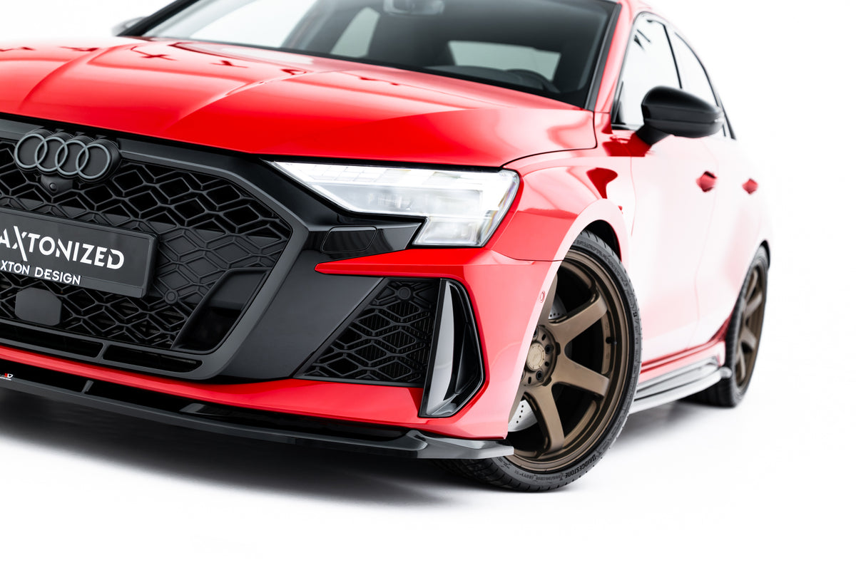 Monteringsdetalj splittersett Audi RS3 Sedan 8Y Facelift V.1 med skruer og fester for enkel installasjon
