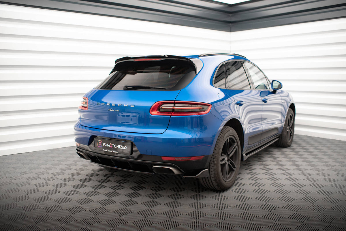 Porsche Macan MK1 2014-2018 med front splitter V.1 sett rett forfra