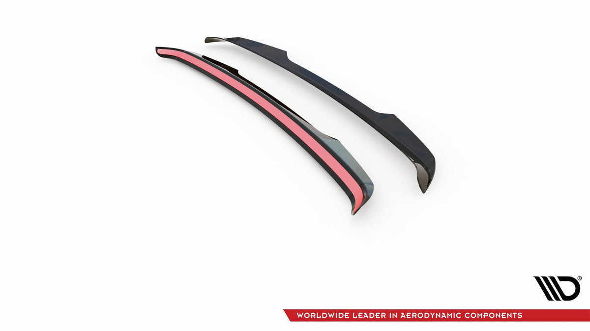Front splitter V.1 til GR Yaris Facelift vist umontert i matt svart ABS-plast