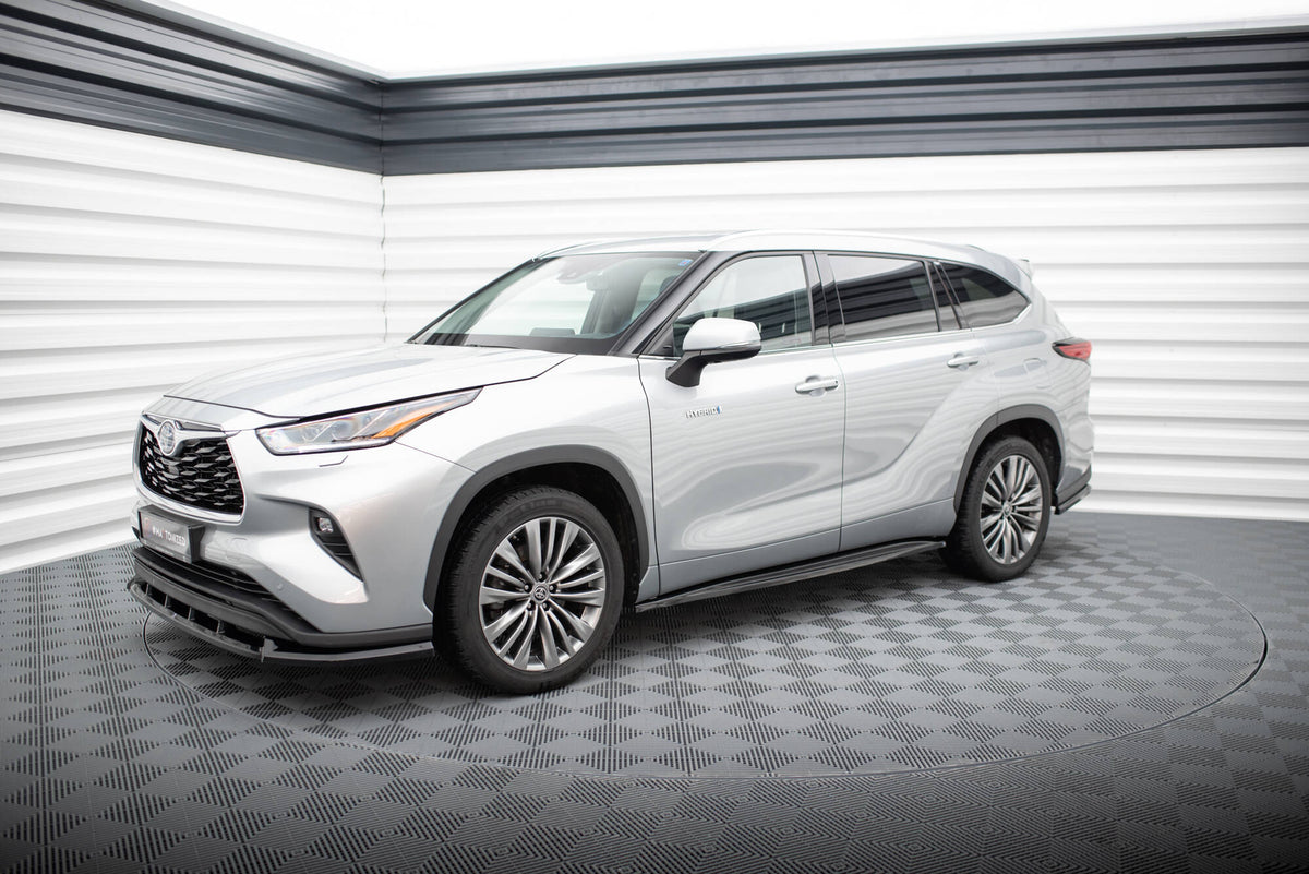 Splittersett V.1 for Toyota Highlander MK4 – alle fire deler lagt ut sett ovenfra