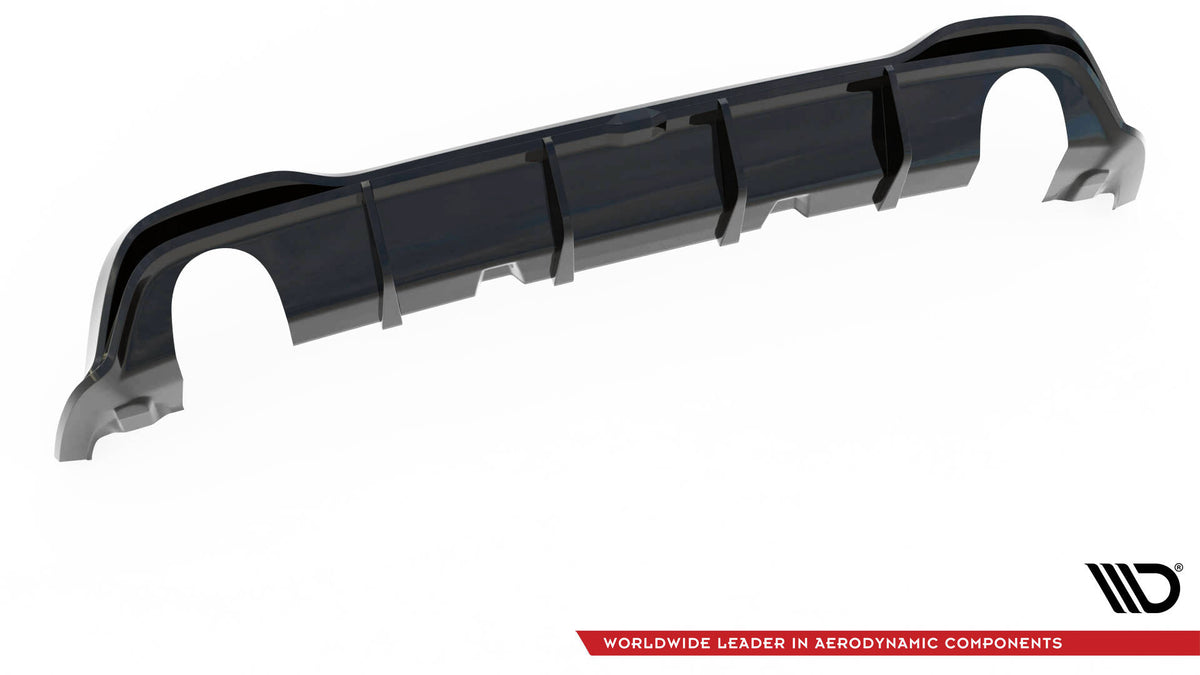 Splittersett V.1 for VW Golf 8 GTI Clubsport / GTI Facelift – detalj av aerodynamisk profil sett fra siden