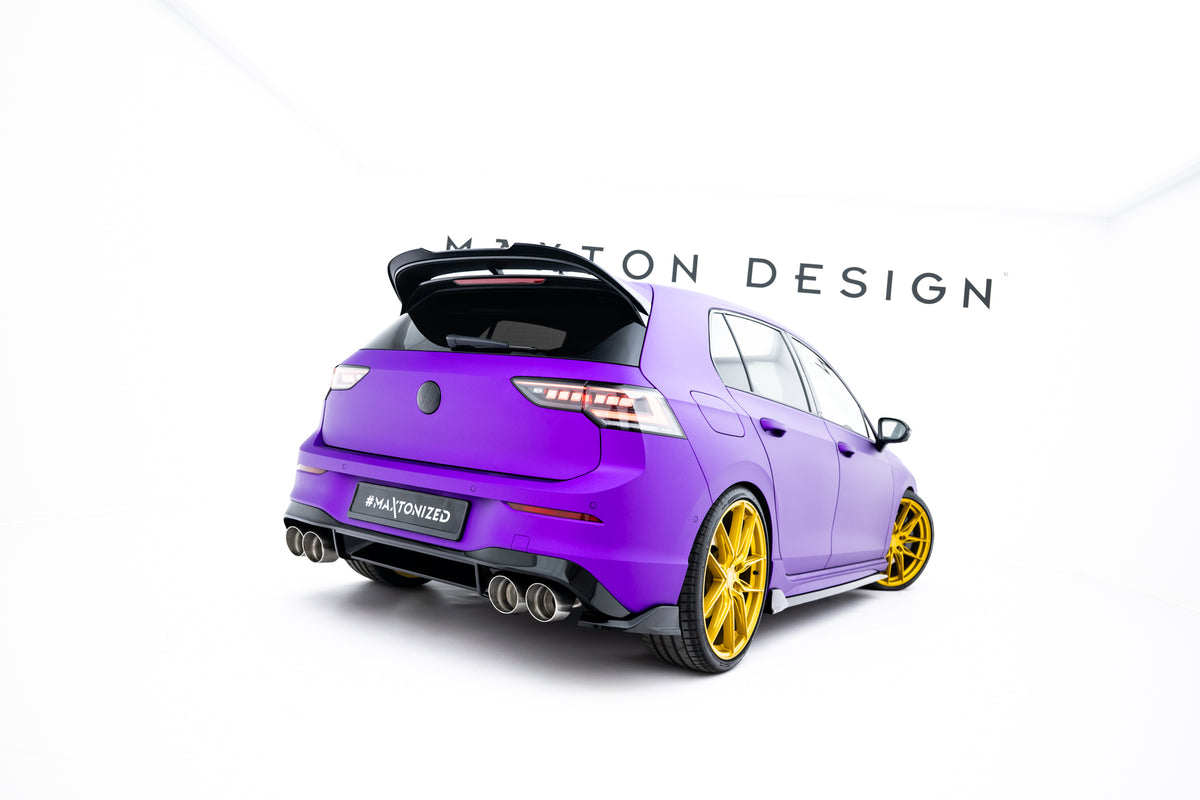 Bodykit splitter V.1 for VW Golf 8 R Facelift sett skrått forfra