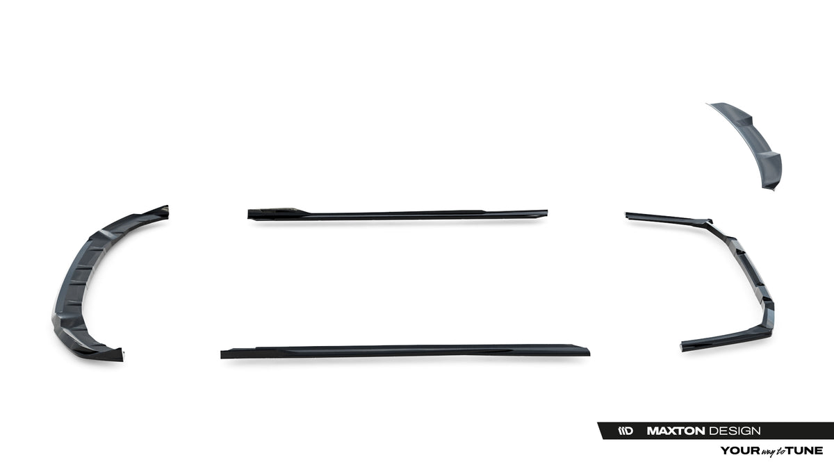 Splittersett V.2 BMW G60 M-Pakke – montering av frontsplitter svart ABS-plast Maxton Design