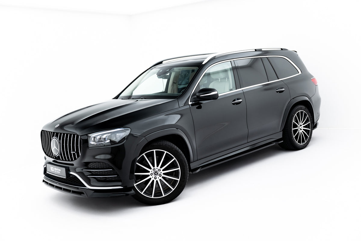 Splittersett i blank sort ABS til Mercedes-Benz GLS AMG-Line X167
