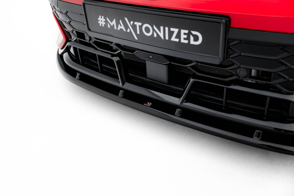 Front- og sideplitter V.2 VW Golf 8 GTI Clubsport / GTI Facelift – hele settet utpakket med monteringsdeler