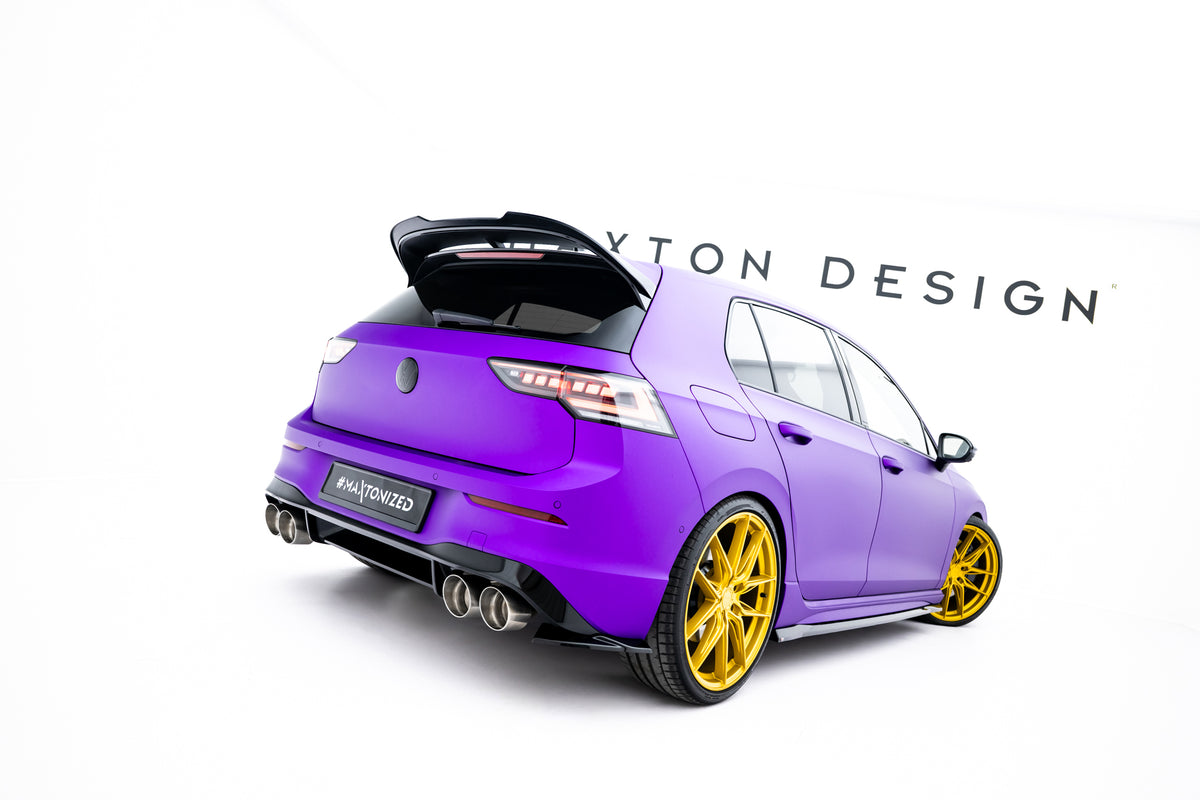 Bodykit splitter V.2 for VW Golf 8 R Facelift sett skrått forfra