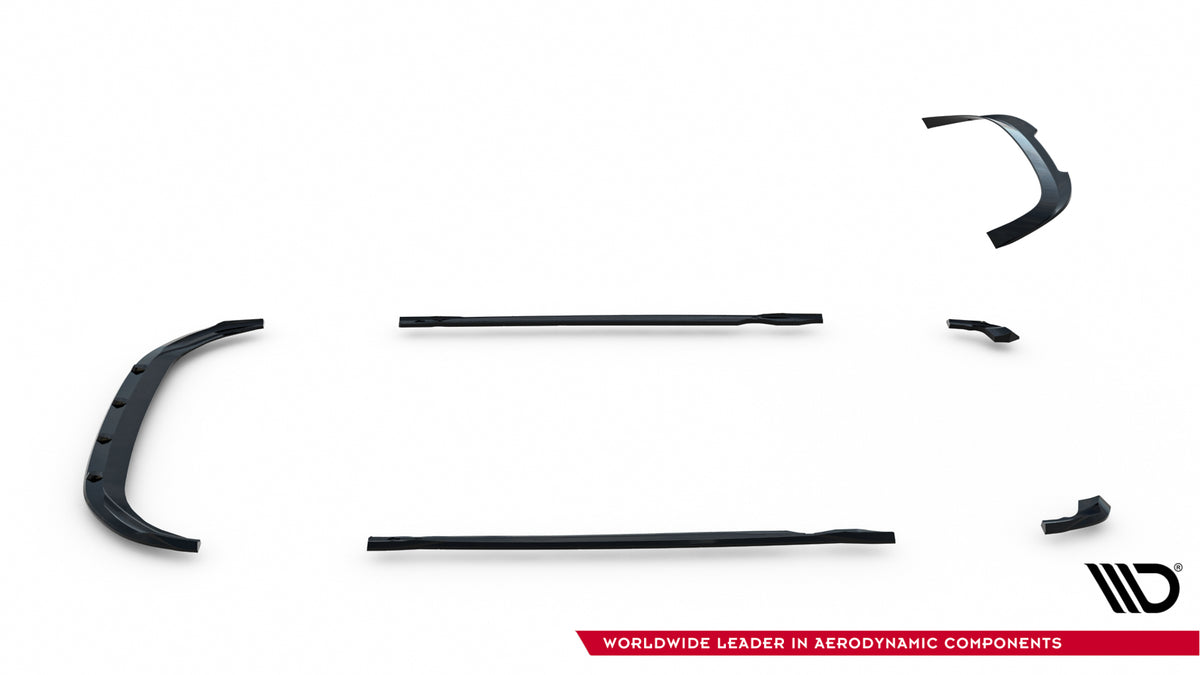 Bodykit splitter V.2 VW Golf 8 R Facelift vist fra venstre side