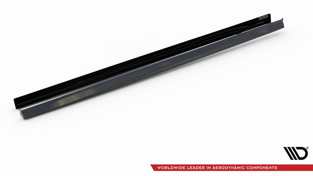 Splittersett V.3 for VW Golf 8 GTI Facelift vist fra venstre side