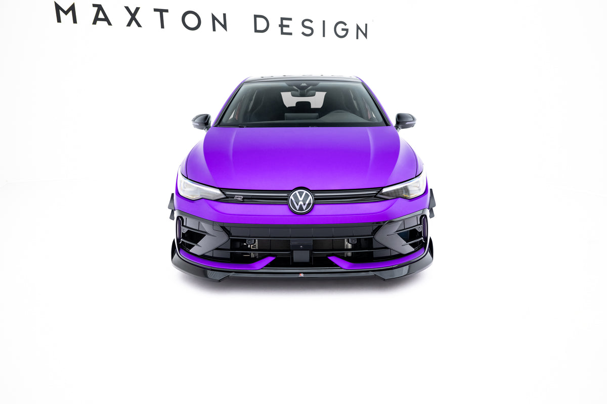Bodykit splitter V.6 VW Golf 8 R Facelift sett fra førersiden