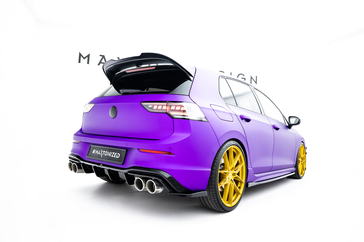 Front- og sideplitter V.6 VW Golf 8 R Facelift – bakside av produktet med monteringsanvisning