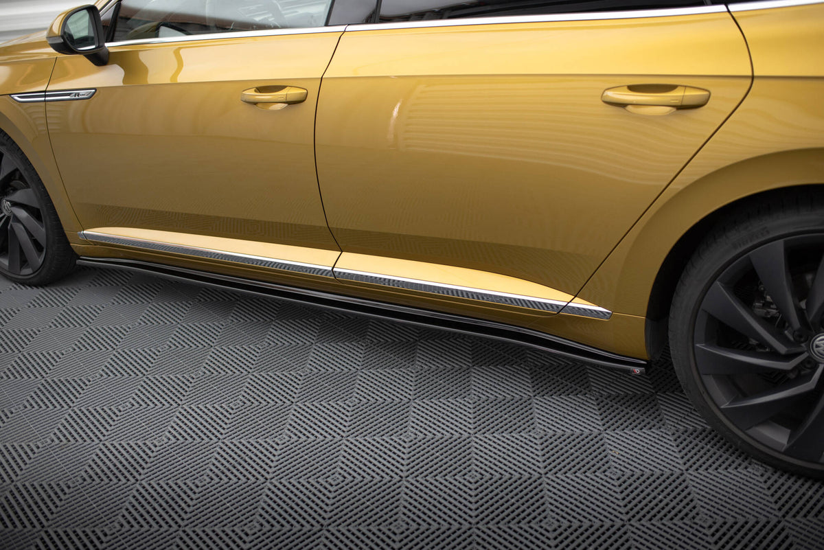 Bakre diffuser for VW Arteon R-Line med integrerte finner i sort ABS-plast