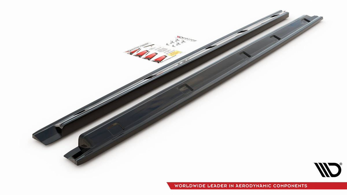 Detaljbilde av monteringsfester og skruer inkludert i M-Maxton splittersett for VW Caddy Mk5