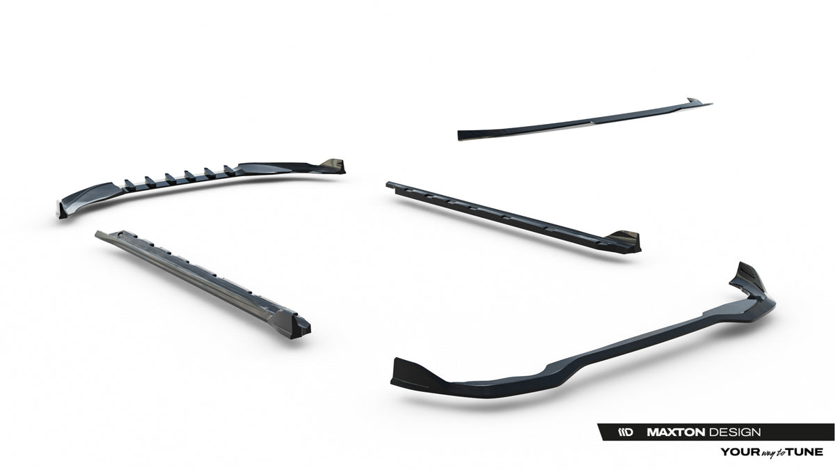 Bodykit splitter VW Golf 8 Facelift vist fra venstre side