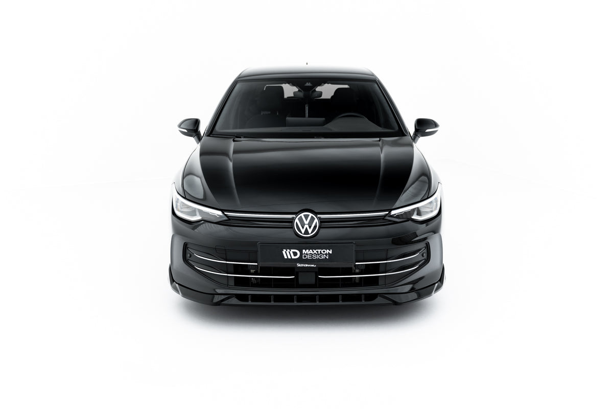 Front- og sideplitter VW Golf 8 Facelift – bakside av produktet med monteringsanvisning
