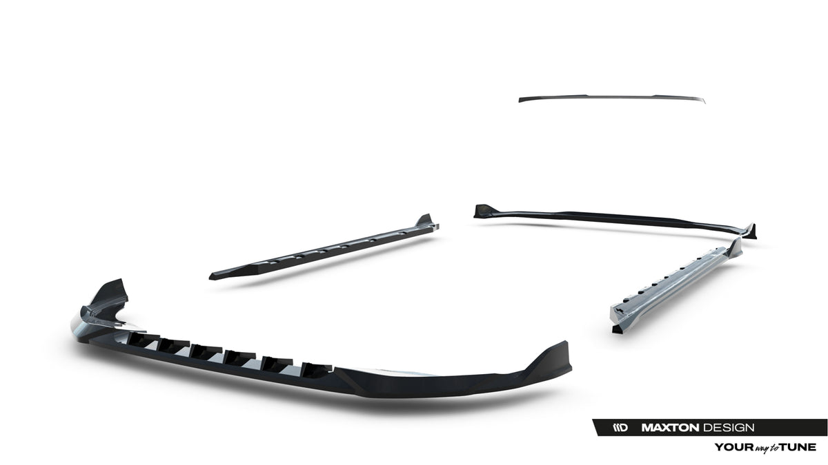 Bodykit splitter til VW Golf 8 Facelift på Golf 8 med fabrikkfanger