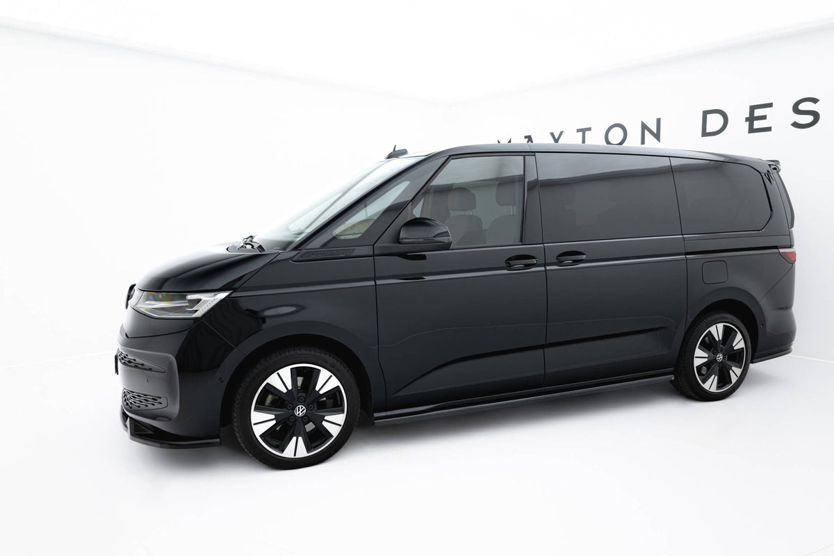 Splittersett for VW Multivan Long T7 med alle fire deler utlagt, sett ovenfra