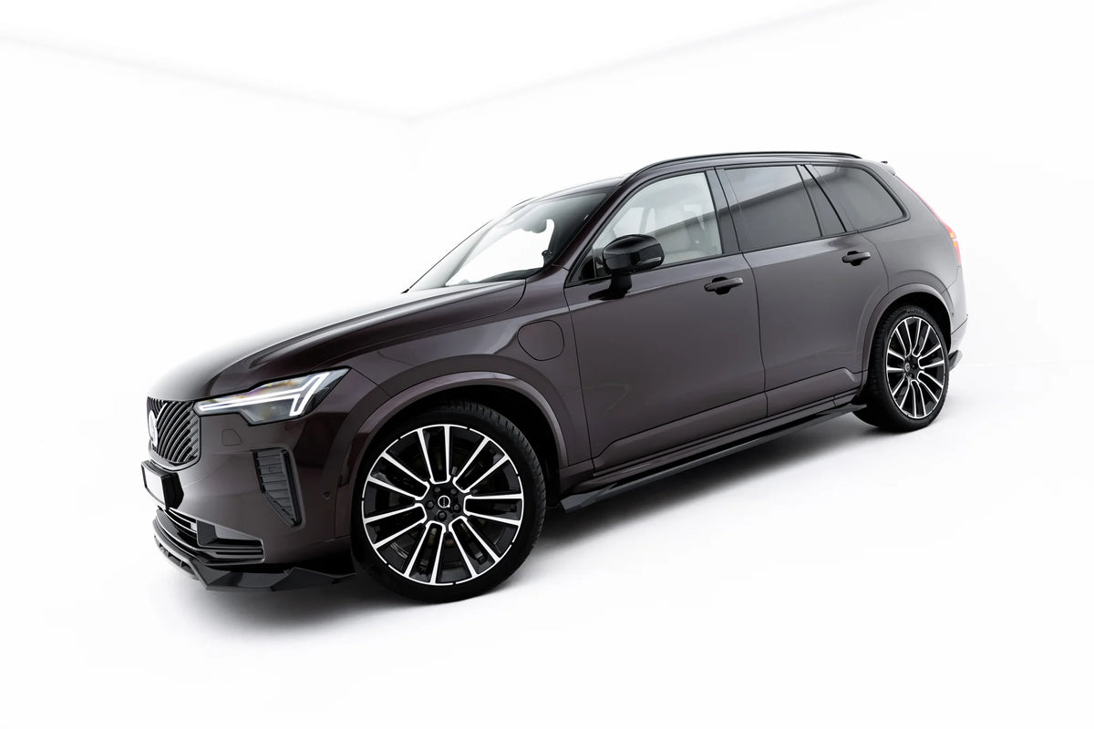 Splittersett fra Maxton Design til Volvo XC90 Mk2 Facelift 2 i blank sort ABS-plast