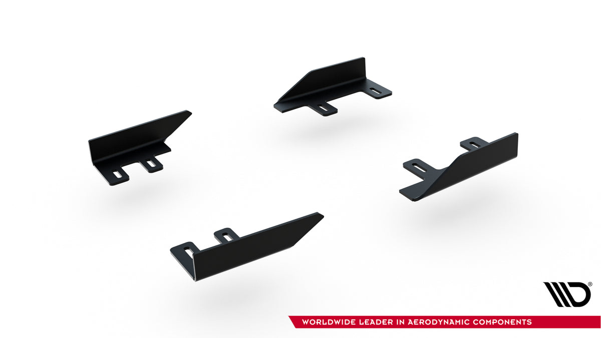 Nærbilde av sideflaps tilpasset Audi RS3 8Y Facelift Sedan for forbedret aerodynamikk