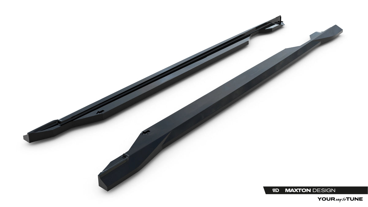 Detaljbilde av sideskjørt diffuser i ABS til Audi Q6 e-tron Mk1