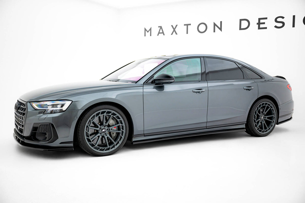 Sideskjørt diffuser montert på Audi A8 S-Line D5 Facelift
